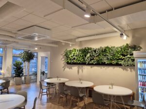 Växttavla i lunchrummet